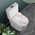 Grey Bronze Marble Print Toilet Lid Cover