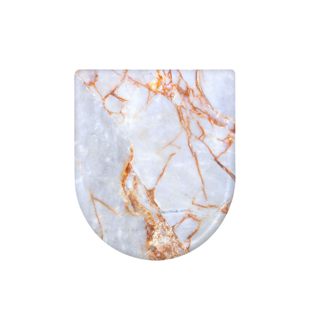 Grey Bronze Marble Print Toilet Lid Cover