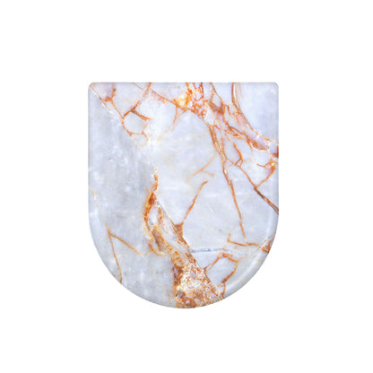 Grey Bronze Marble Print Toilet Lid Cover
