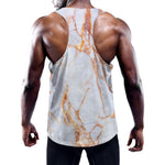 Grey Bronze Marble Print Training Tank Top