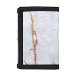 Grey Bronze Marble Print Trifold Wallet