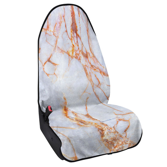 Grey Bronze Marble Print Waterproof Car Seat Cover