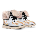 Grey Bronze Marble Print Winter Boots