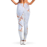 Grey Bronze Marble Print Women's Leggings