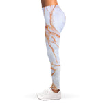Grey Bronze Marble Print Women's Leggings