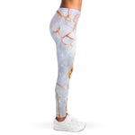 Grey Bronze Marble Print Women's Leggings