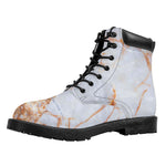 Grey Bronze Marble Print Work Boots
