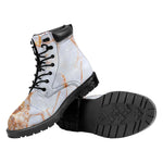 Grey Bronze Marble Print Work Boots