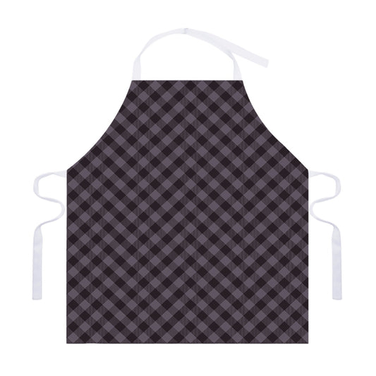 Grey Buffalo Plaid Pattern Print Adjustable Apron