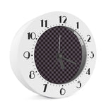 Grey Buffalo Plaid Pattern Print Alarm Clock