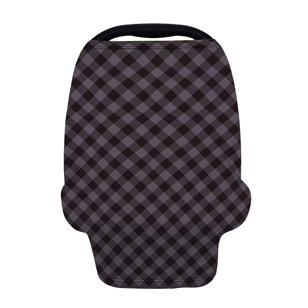 Grey Buffalo Plaid Pattern Print Baby Seat Cover