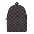 Grey Buffalo Plaid Pattern Print School Backpack