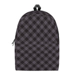 Grey Buffalo Plaid Pattern Print Backpack