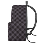 Grey Buffalo Plaid Pattern Print Backpack