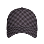 Grey Buffalo Plaid Pattern Print Baseball Cap