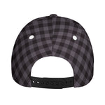 Grey Buffalo Plaid Pattern Print Baseball Cap