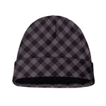 Grey Buffalo Plaid Pattern Print Beanie