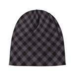 Grey Buffalo Plaid Pattern Print Beanie