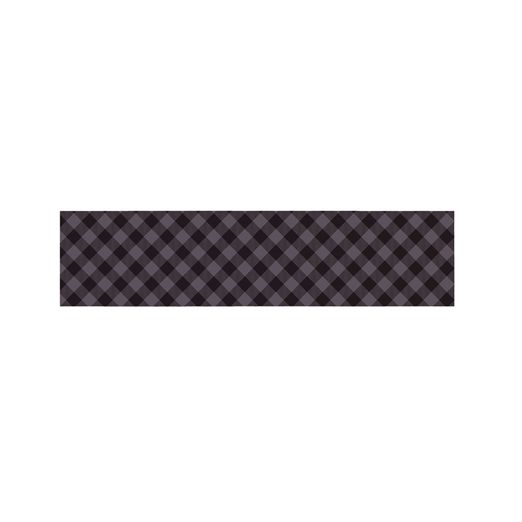 Grey Buffalo Plaid Pattern Print Bed Runner