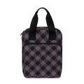 Grey Buffalo Plaid Pattern Print Bible Tote Bag