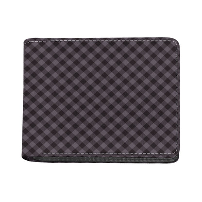 Grey Buffalo Plaid Pattern Print Bifold Wallet