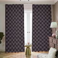 Grey Buffalo Plaid Pattern Print Dimout Pencil Pleat Curtains