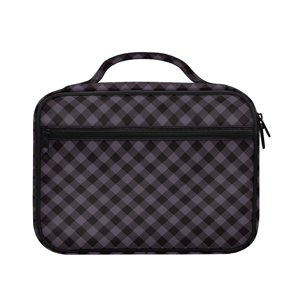 Grey Buffalo Plaid Pattern Print Briefcase Bible Bag