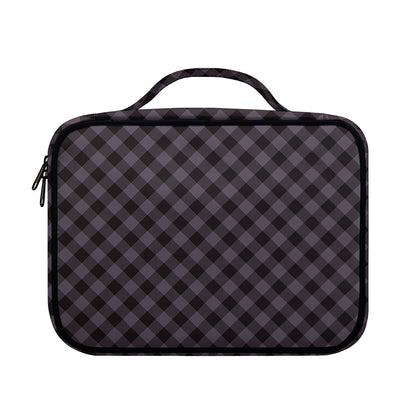 Grey Buffalo Plaid Pattern Print Briefcase Bible Bag