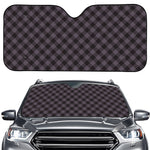 Grey Buffalo Plaid Pattern Print Car Windshield Sun Shade