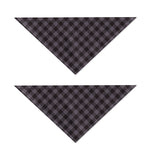 Grey Buffalo Plaid Pattern Print Dog Bandana