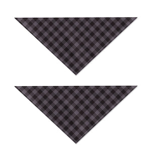 Grey Buffalo Plaid Pattern Print Dog Bandana