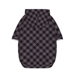 Grey Buffalo Plaid Pattern Print Dog Zip Up Hoodie
