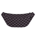 Grey Buffalo Plaid Pattern Print Fanny Pack