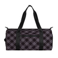 Grey Buffalo Plaid Pattern Print Gym Bag