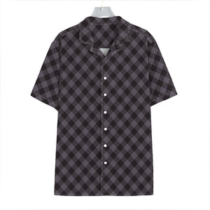 Grey Buffalo Plaid Pattern Print Hawaiian Shirt