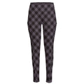 Grey Buffalo Plaid Pattern Print High-Waisted Pocket Leggings