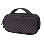 Grey Buffalo Plaid Pattern Print Insulin Cooler Travel Case