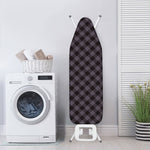 Grey Buffalo Plaid Pattern Print Ironing Board Cover