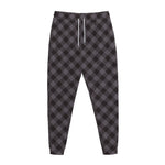 Grey Buffalo Plaid Pattern Print Jogger Pants
