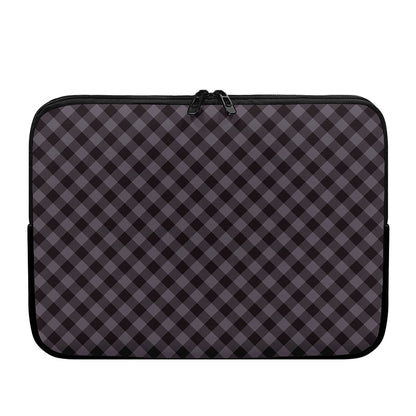 Grey Buffalo Plaid Pattern Print Laptop Sleeve
