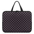 Grey Buffalo Plaid Pattern Print Laptop Sleeve With Handle
