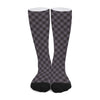Grey Buffalo Plaid Pattern Print Long Socks