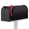 Grey Buffalo Plaid Pattern Print Mailbox Cover