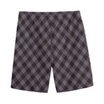 Grey Buffalo Plaid Pattern Print Men's Sports Shorts