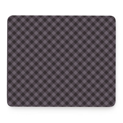 Grey Buffalo Plaid Pattern Print Mouse Pad