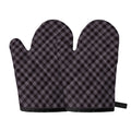 Grey Buffalo Plaid Pattern Print Oven Mitts