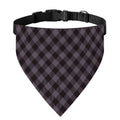 Grey Buffalo Plaid Pattern Print Over The Collar Dog Bandana
