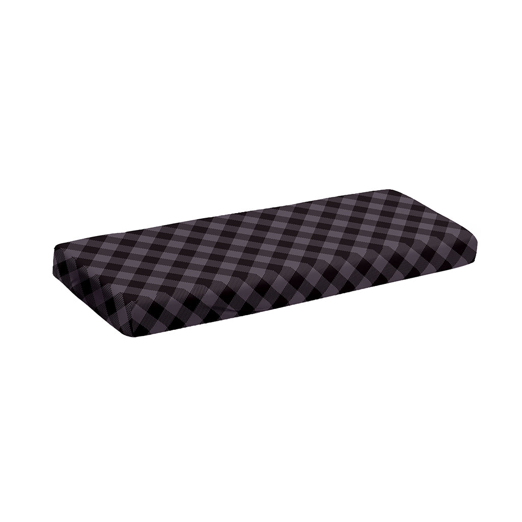 Grey Buffalo Plaid Pattern Print Piano Keyboard Cover