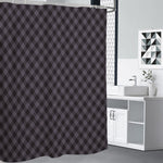 Grey Buffalo Plaid Pattern Print Premium Shower Curtain