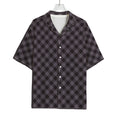 Grey Buffalo Plaid Pattern Print Rayon Hawaiian Shirt